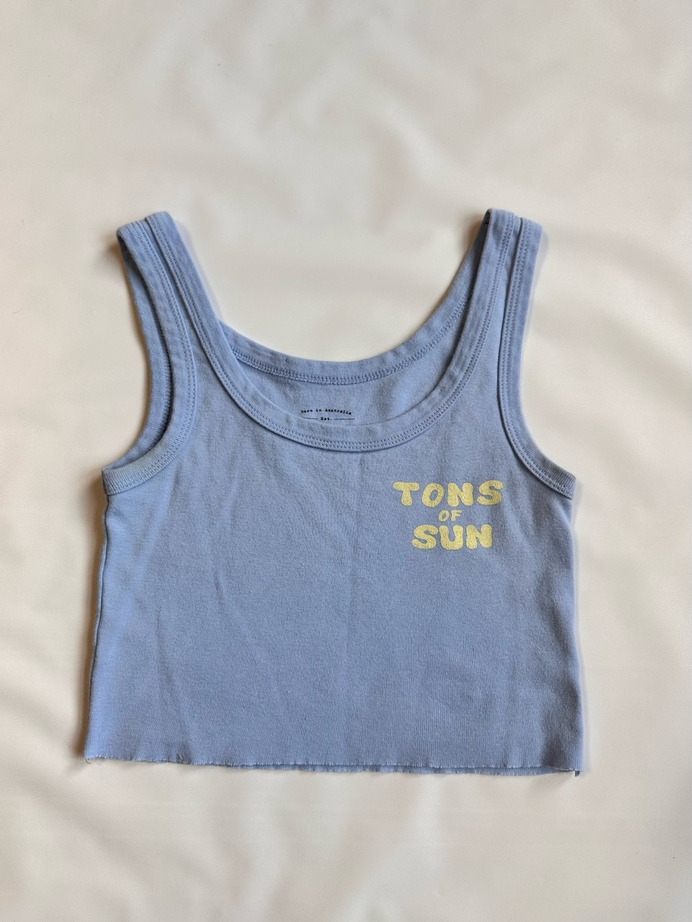 Billabong Light Blue Graphic Crop Top